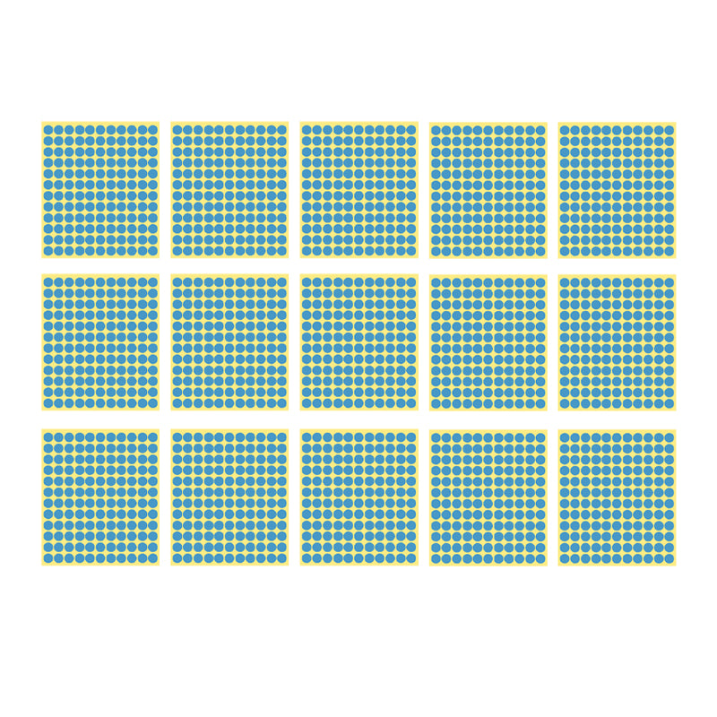 8/13/25/50mm Round Sticker Dots Adhesive Labels Cool-toned