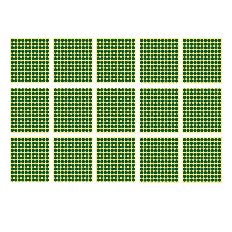 8/13/25/50mm Round Sticker Dots Adhesive Labels Cool-toned