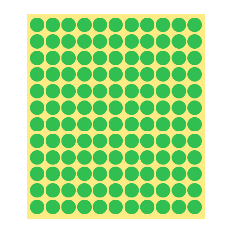 8/13/25/50mm Round Sticker Dots Adhesive Labels Cool-toned