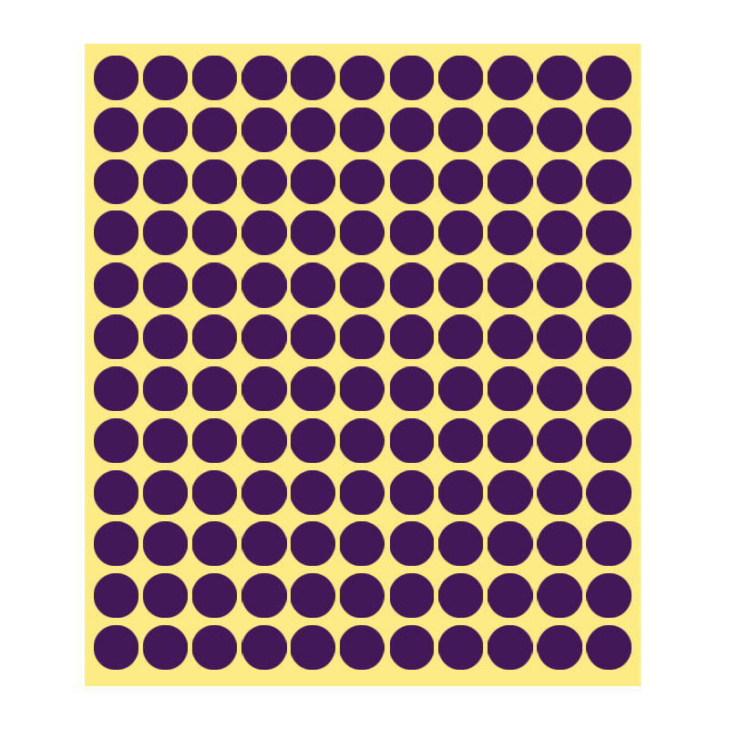 8/13/25/50mm Round Sticker Dots Adhesive Labels Cool-toned