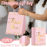 25PCS Reusable Kraft Paper Gift Favour Tote Bags