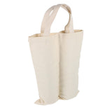 10PCS Double Wine Bottle Canvas Gift Bags with Handles Reusable