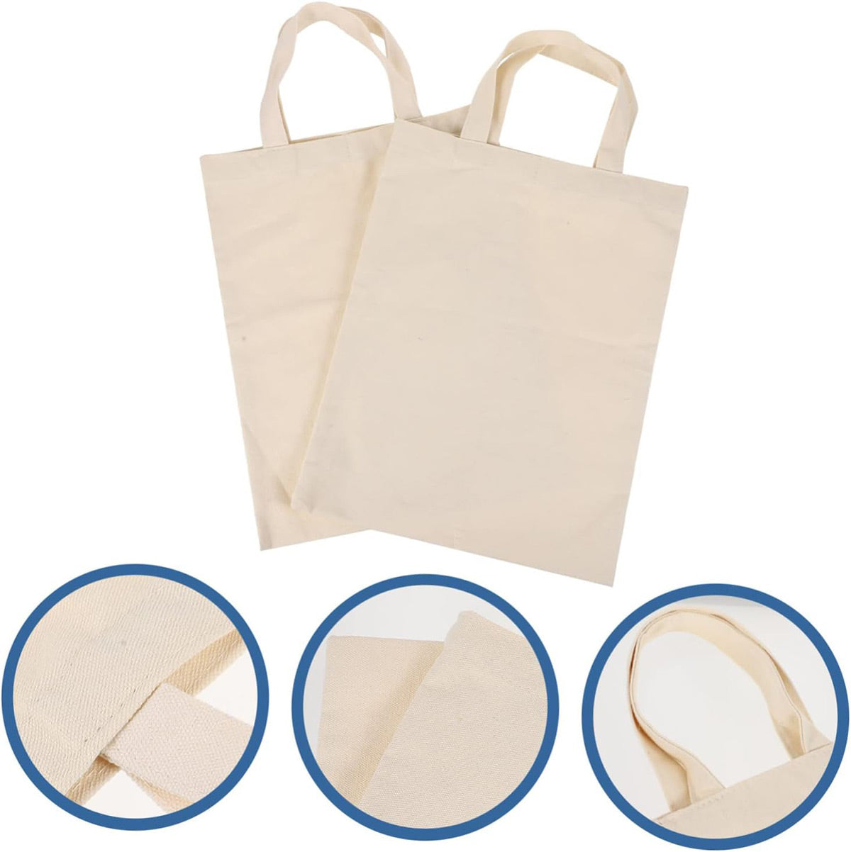 10PCS Double Wine Bottle Canvas Gift Bags with Handles Reusable