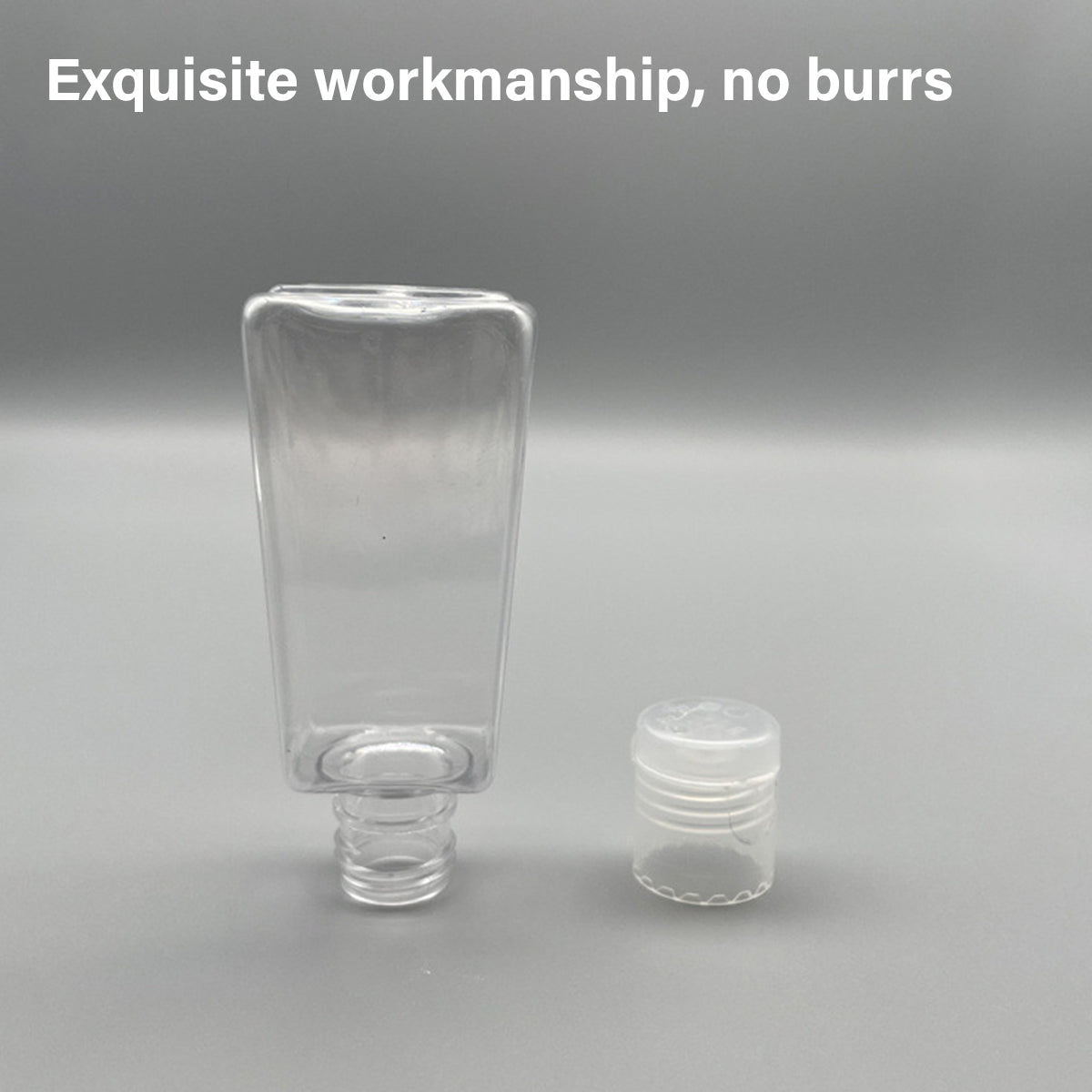 100pcs 30ml 60ml Trapezoidal Clear Refillable Cosmetic Bottles
