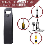 PU Leather Wine Tote Bag Single Double Bottle Foldable Carry Bag