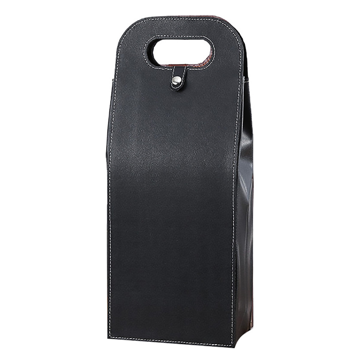 PU Leather Wine Tote Bag Single Double Bottle Foldable Carry Bag