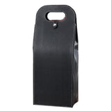 PU Leather Wine Tote Bag Single Double Bottle Foldable Carry Bag
