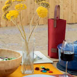 Felt Wine Tote Bag Single Bottle Carrier with Leather Handle