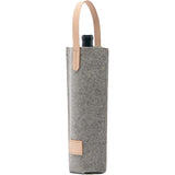 Felt Wine Tote Bag Single Bottle Carrier with Leather Handle