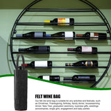 Felt Wine Tote Bag Single Bottle Carrier with Leather Handle