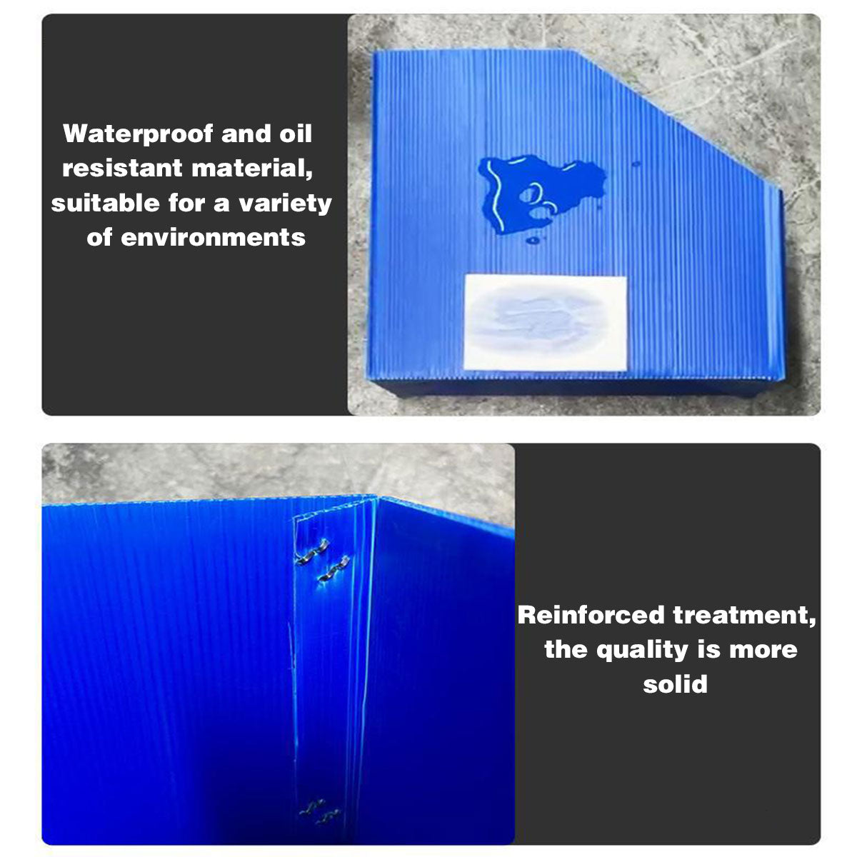 Waterproof Shelf Storage Boxes Stackable Tool Bins 5PCS