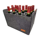 Portable 12 Bottle Wine Carrier Felt Storage Case 40kg Capacity