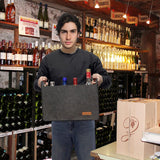 Portable 12 Bottle Wine Carrier Felt Storage Case 40kg Capacity