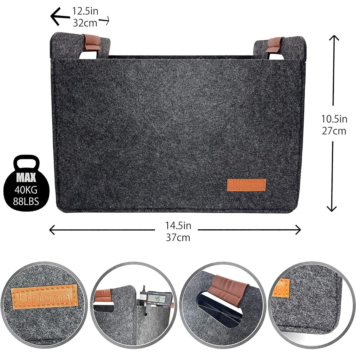 Portable 12 Bottle Wine Carrier Felt Storage Case 40kg Capacity