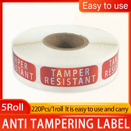 5 Rolls Tamper Proof Laser Security Sealing Stickers