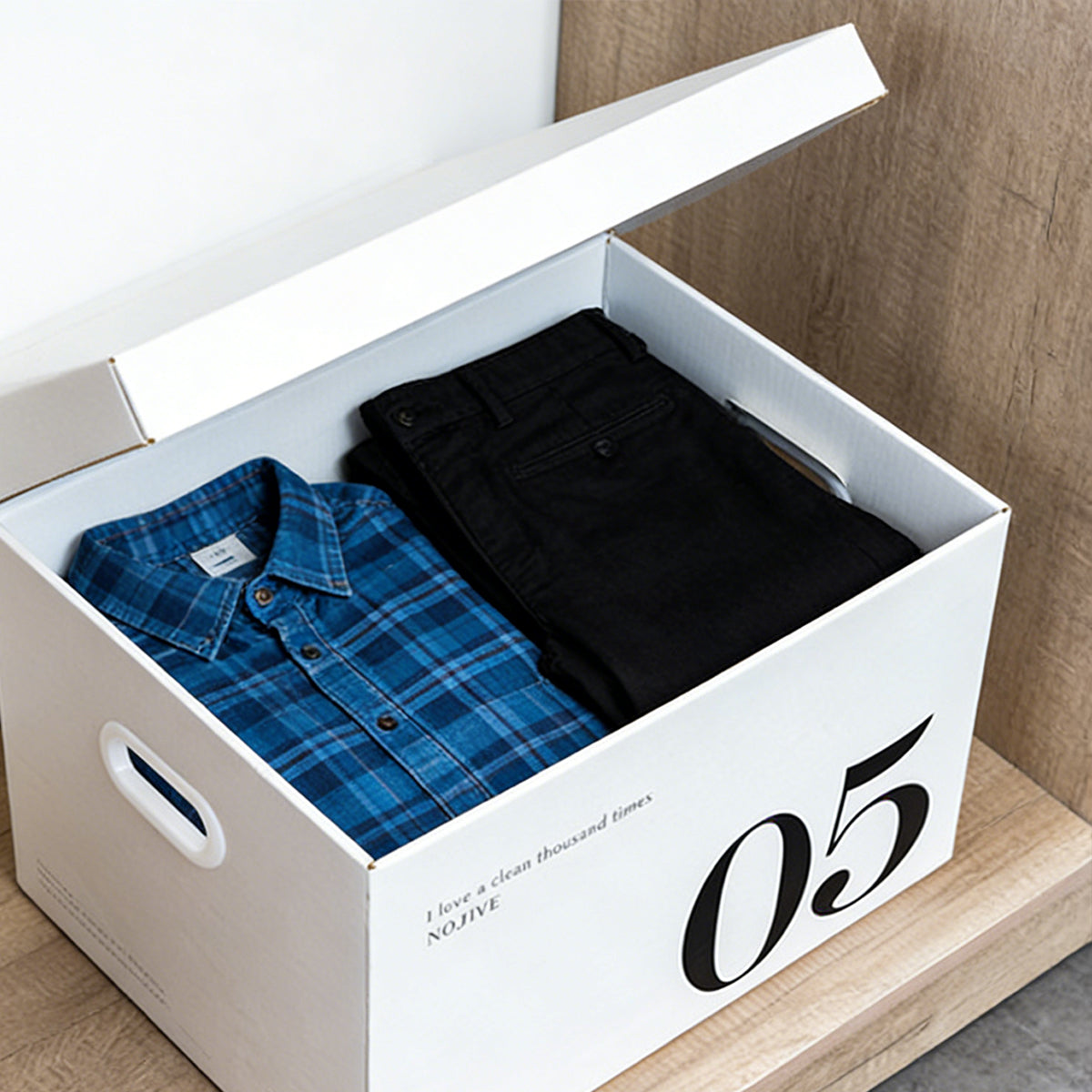 Large Capacity Paper Storage Boxes Portable Minimalist 2PCS