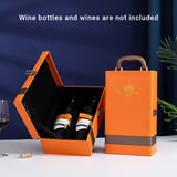 Portable Wine Gift Box Single or Double Bottle with 4 Accessories