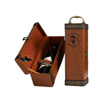 Portable Wine Gift Box Single or Double Bottle with 4 Accessories