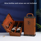 Portable Wine Gift Box Single or Double Bottle with 4 Accessories