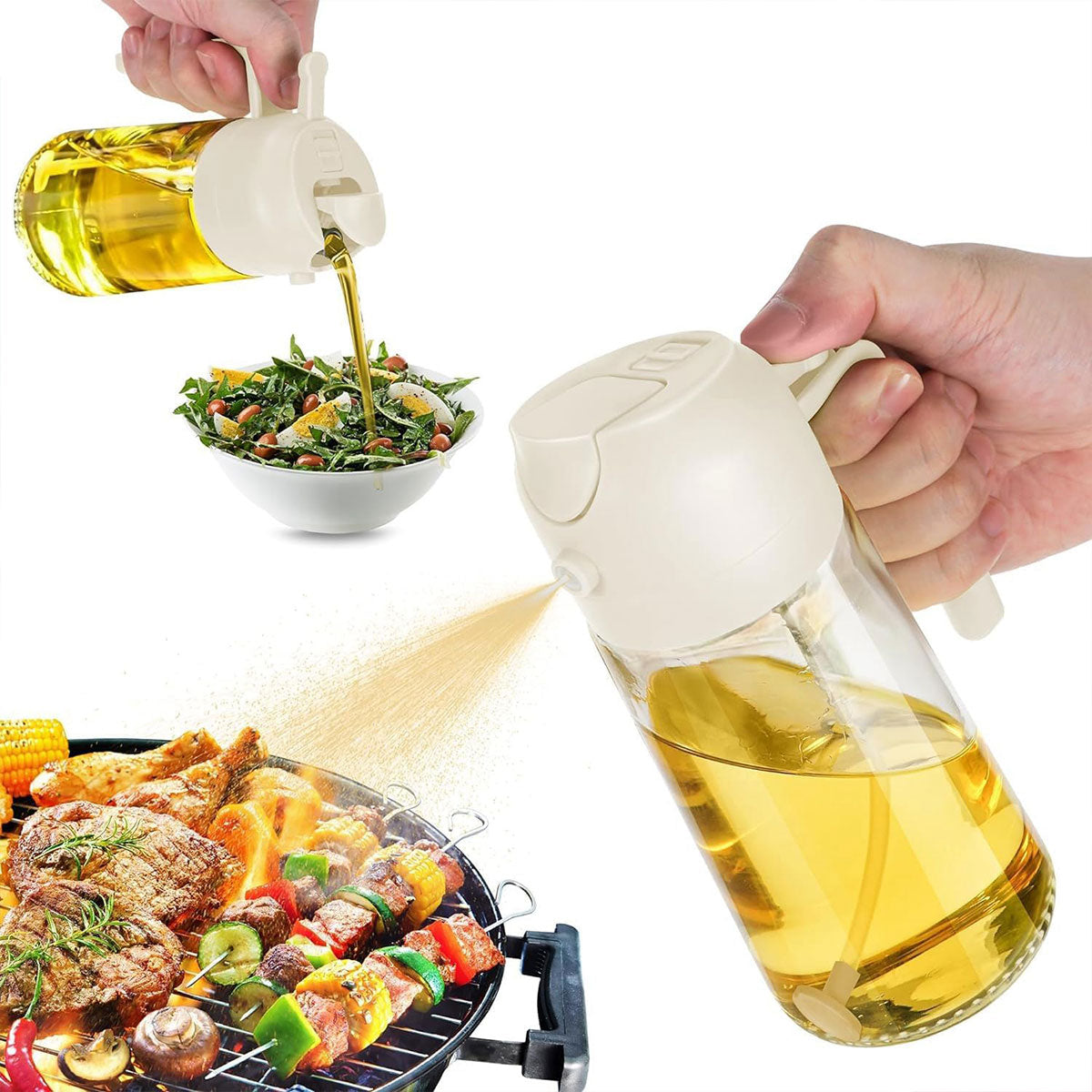 2-in-1 Glass Oil Pot 1PC
