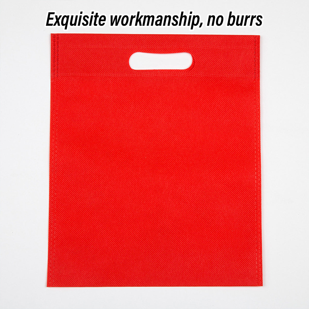 100pcs Portable Non-Woven Flat Pocket Shopping Bags