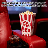 50PCS Greaseproof Popcorn Boxes Paperboard Snack Containers