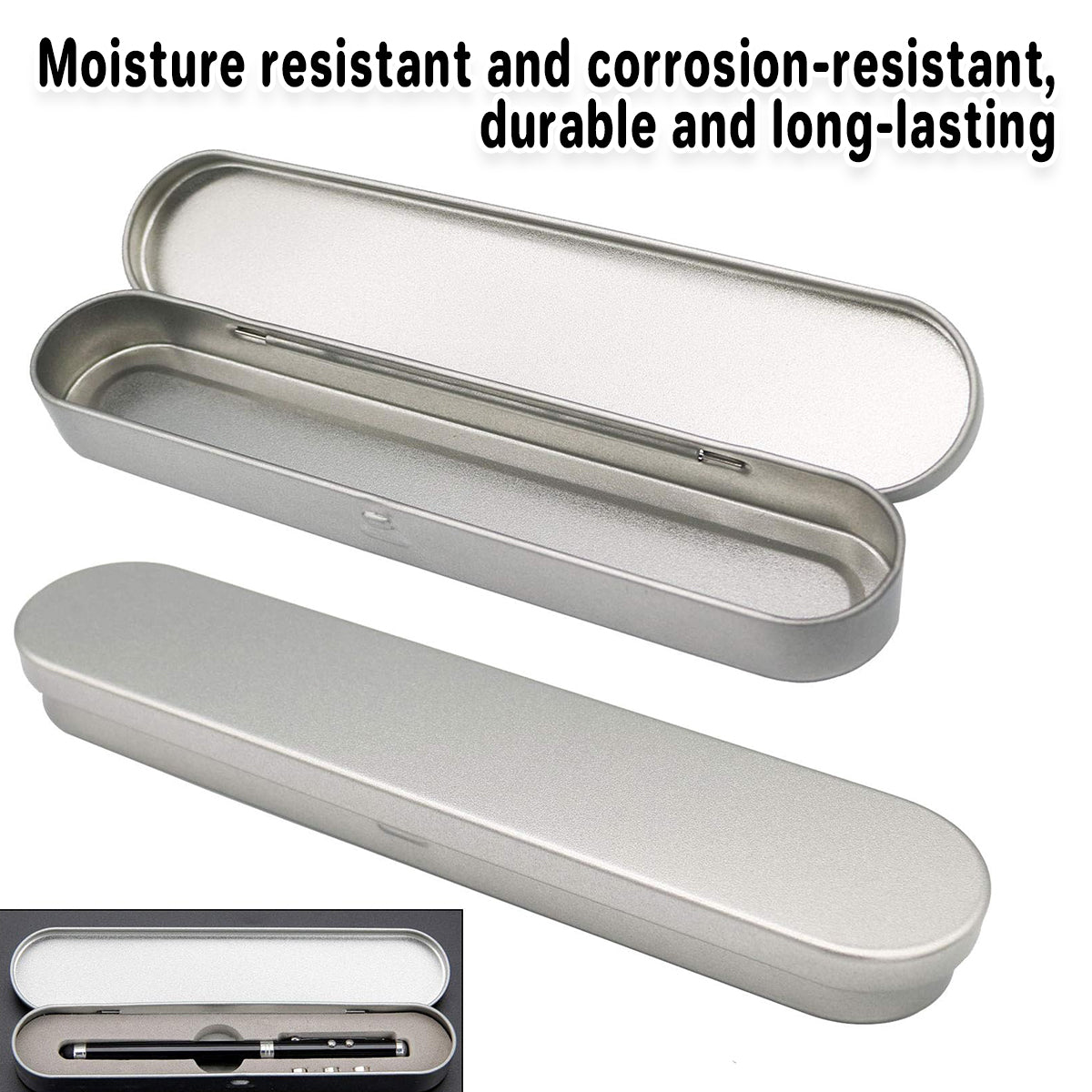 20pcs Metal Pencil Box Tin Storage Case Organizer