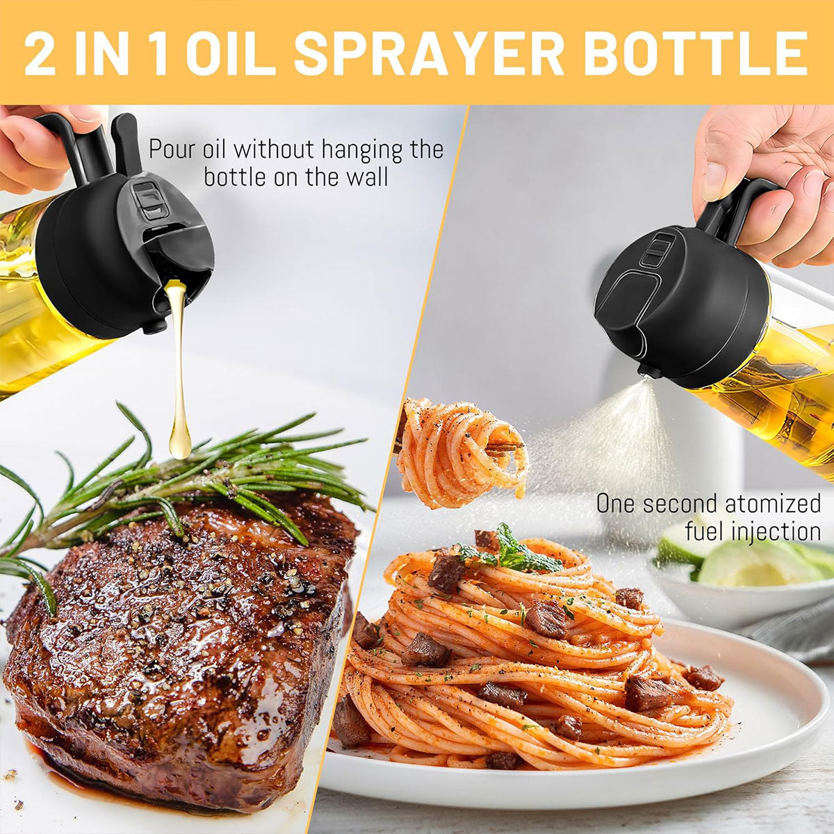 2-in-1 Glass Oil Pot 1PC