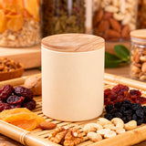 10PCS Kraft Paper Tube Canisters with Wooden Lids Tea Coffee Packaging