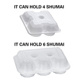 100PCS Disposable Food Containers 4 or 6 Grid Takeaway Meal Boxes