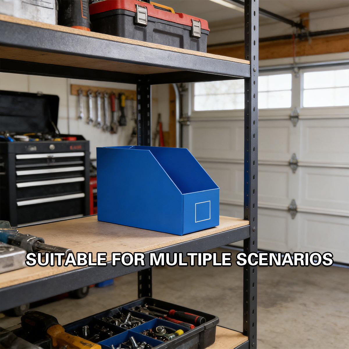 Waterproof Shelf Storage Boxes Stackable Tool Bins 5PCS