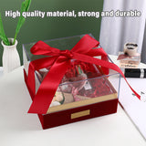 Clear Acrylic Gift Box with Bow for Display Packaging