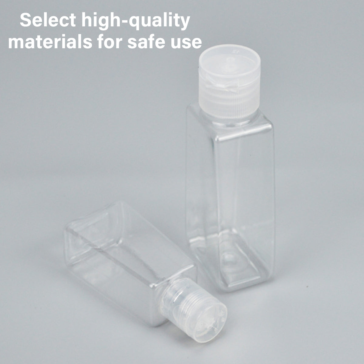 100pcs 30ml 60ml Trapezoidal Clear Refillable Cosmetic Bottles