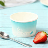 100PCS 4oz Ice Cream Paper Cups Food-Grade Waterproof Takeaway