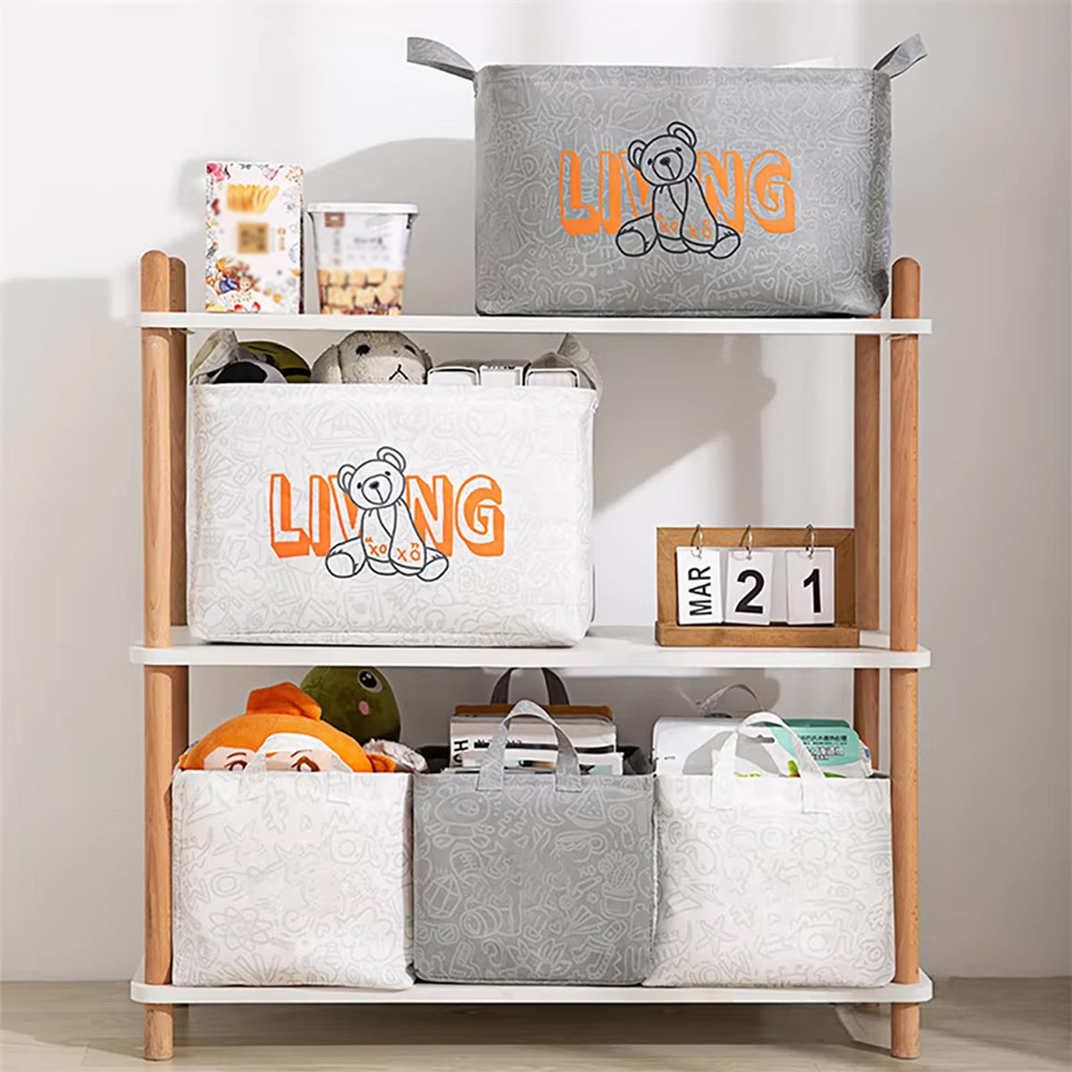 Large Foldable Storage Bag for Clothes Toys Blankets