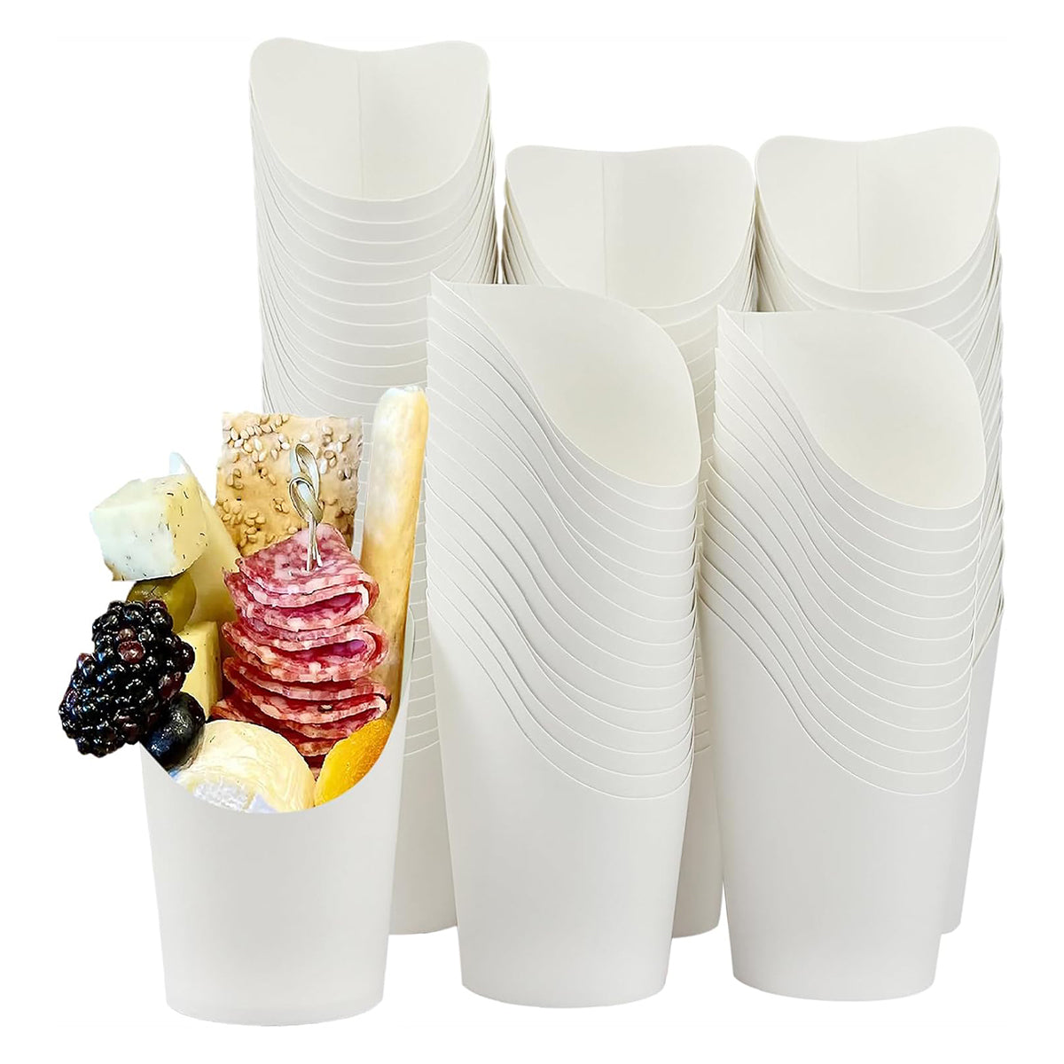 100PCS French Fry Cups 12/14/16oz Food-Grade Oil-Resistant Paper
