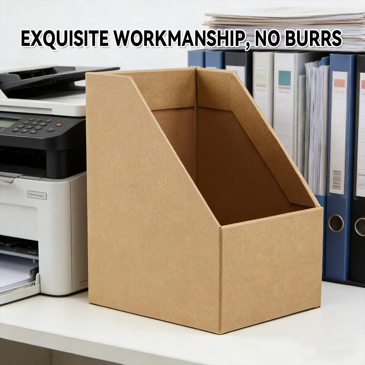 Kraft Paper Desktop Storage Boxes Document Organiser 6PCS