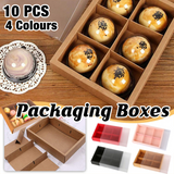 Gift Boxes with Frosted PVC Lids 10PCS 4Colours