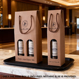 Handheld Wine Gift Box Single or Double Bottles Corrugated Cardboard Durable