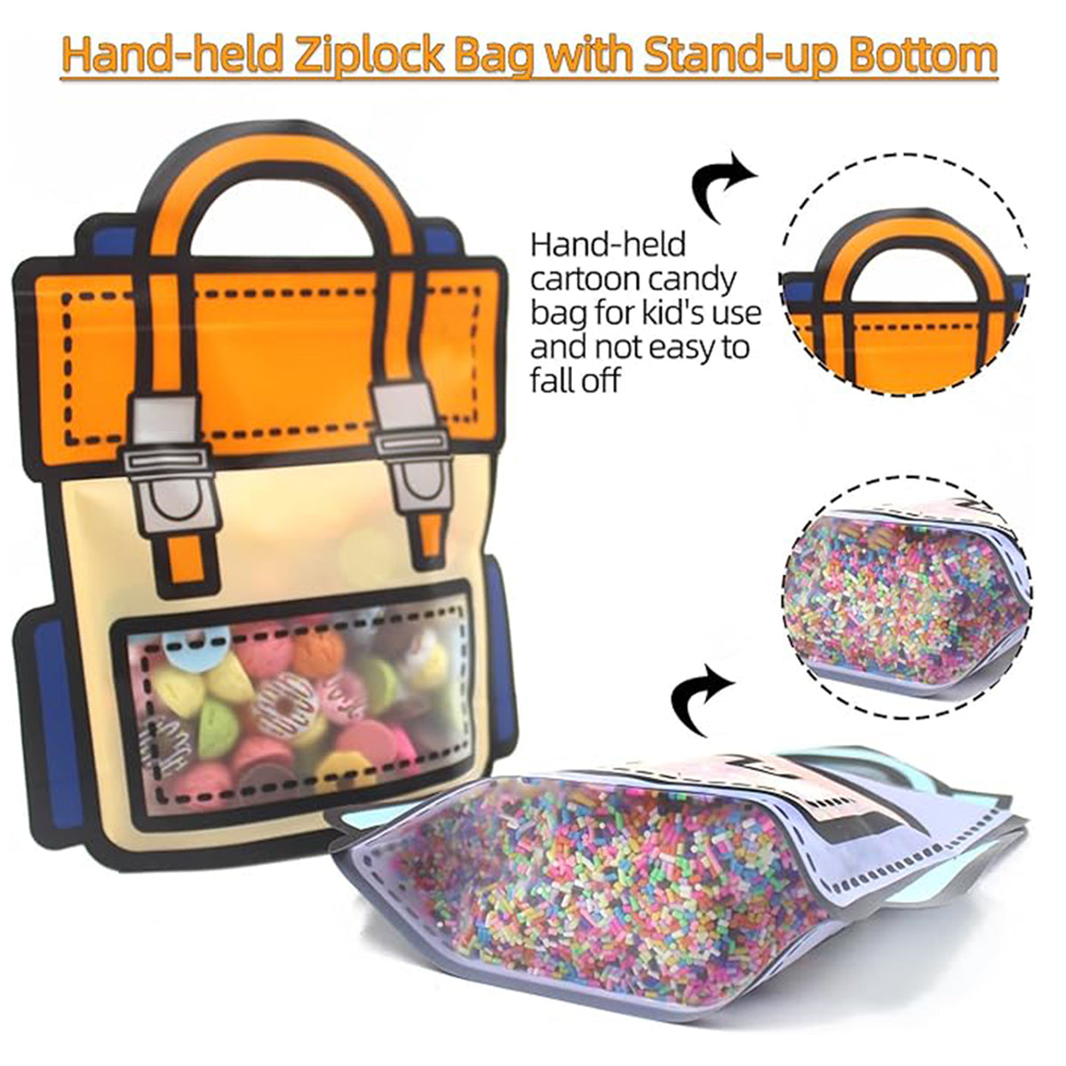 50pcs Clear Gift Bags Small Snack Toy Storage Pouch