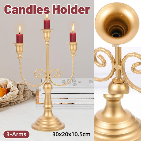 Metal European Candle Holder 1Pack