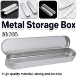 20pcs Metal Pencil Box Tin Storage Case Organizer