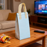 50PCS Coffee Takeaway Packaging Bags with Handle Self-Adhesive Durable