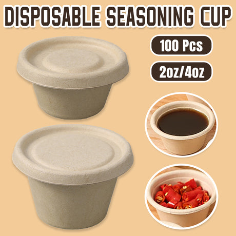 Pulp Sauce Cups Dip Bowls 100PCS