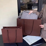 10PCS Clothing Gift Bags Durable Kraft Paper Shopping & Packaging
