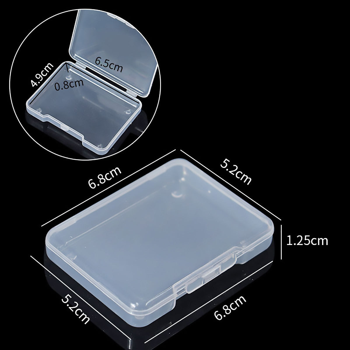 Transparent Plastic Storage Boxes 100PCS PP Small Parts Organiser
