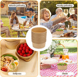 50PCS 750ml Disposable Paper Bowls with Lids Food-Grade for Takeaway Packaging