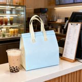 50PCS Coffee Takeaway Packaging Bags with Handle Self-Adhesive Durable