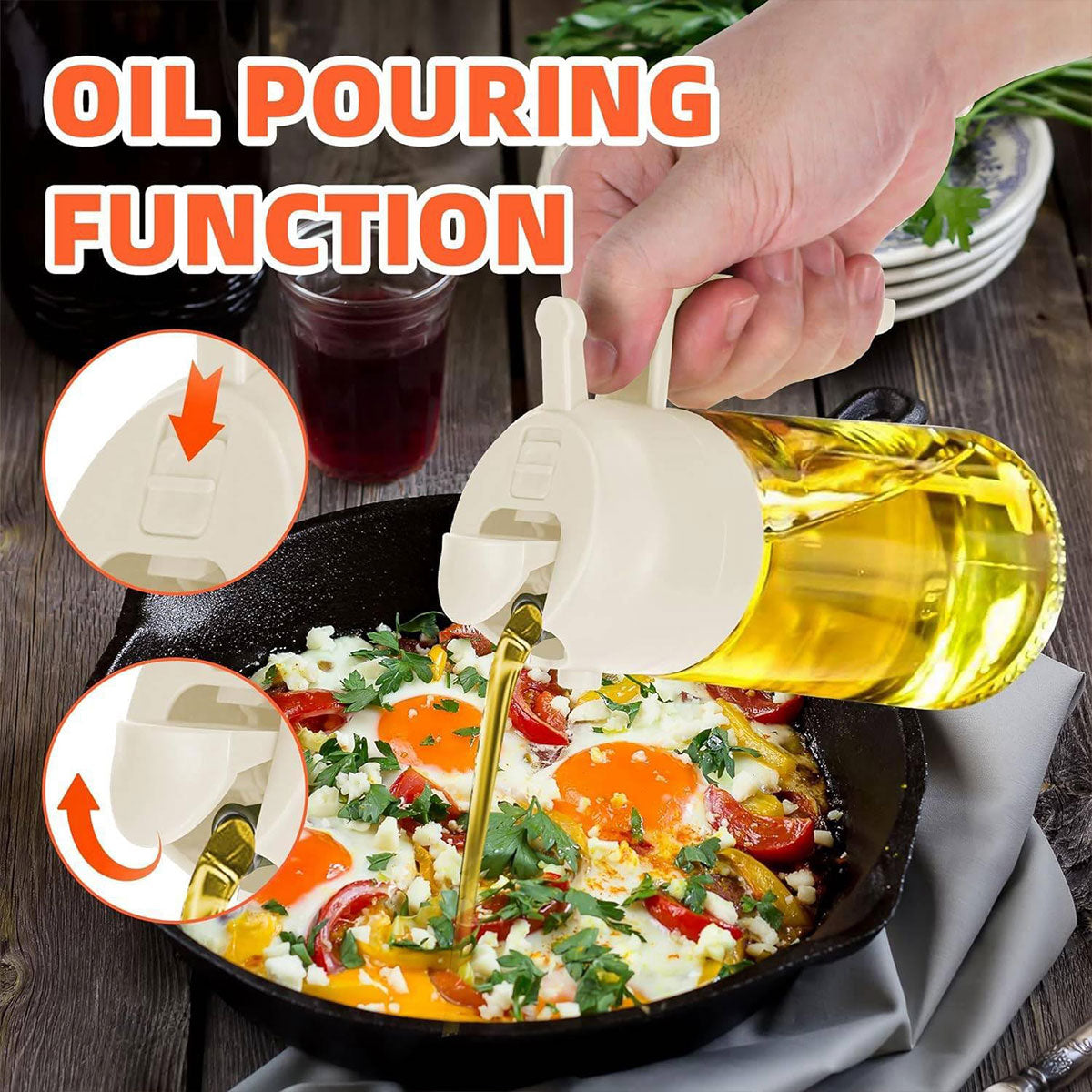 2-in-1 Glass Oil Pot 1PC