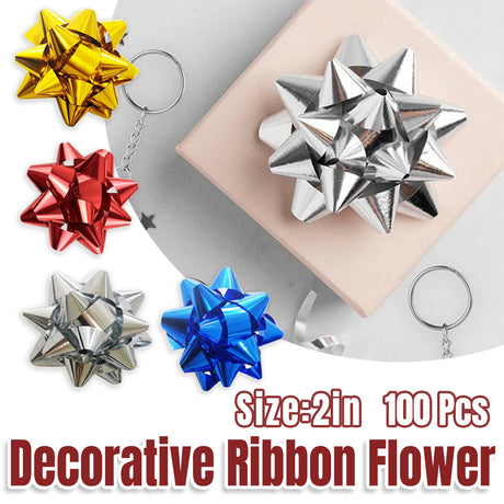 Star Flower Ribbon Bows Gift Wrapping 100PCS